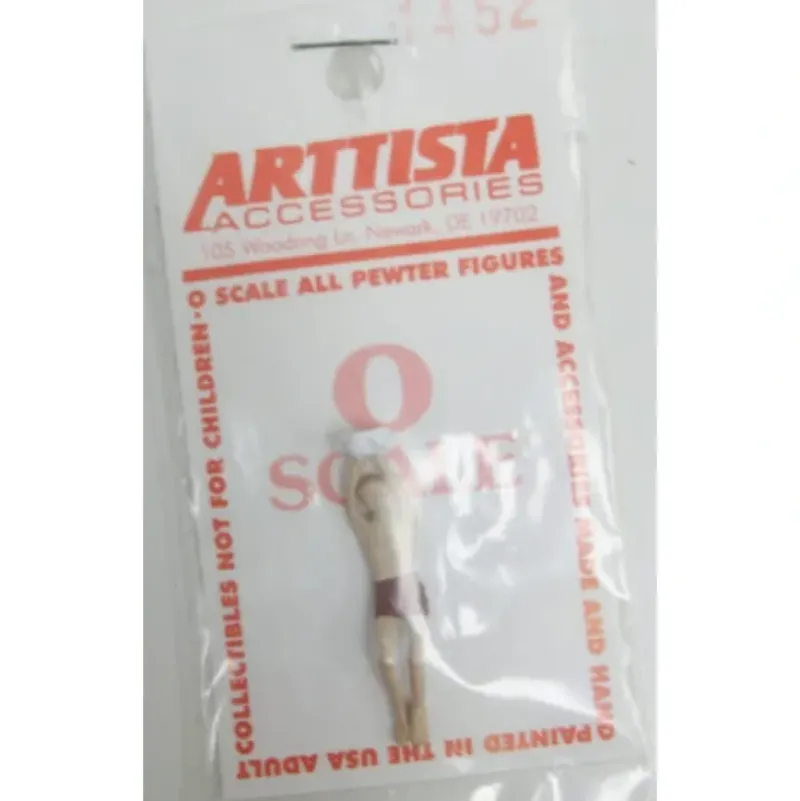 Trains|Arttista 1452 O Scale Diving Boy Entering Water Pewter Figure - Model Train Junction: Quality Parts and Art Supplies