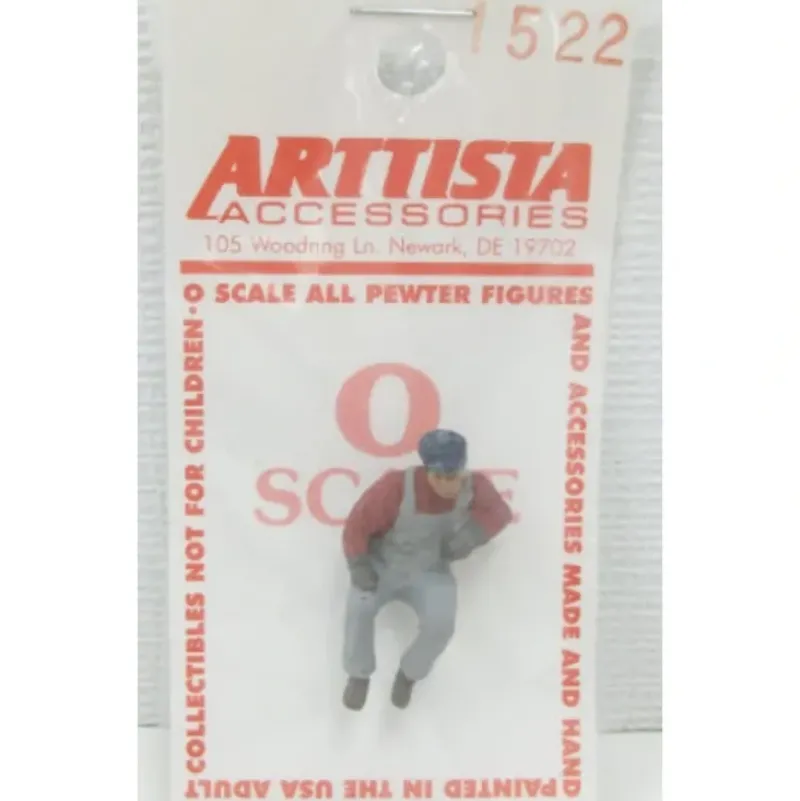 Trains|Arttista 1522 O Scale Fireman Leaning Out Window Pewter Figure Hand Painted - Model Train Junction: Quality Parts and Art Supplies