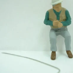 Trains|Arttista 1192 O Scale Fishing Man Sitting Pewter Figure - Model Train Junction: Quality Parts and Art Supplies