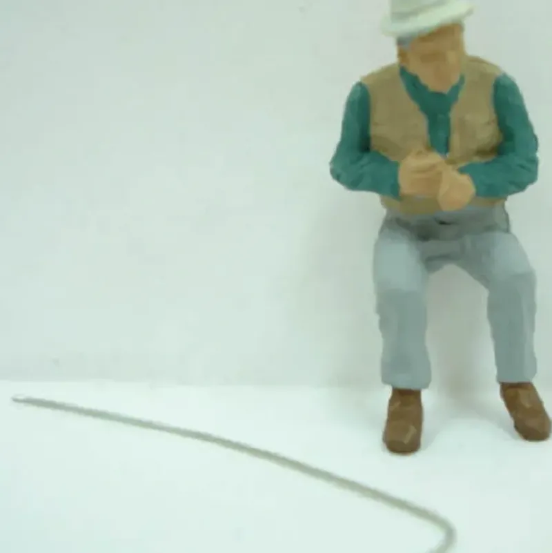Trains|Arttista 1192 O Scale Fishing Man Sitting Pewter Figure - Model Train Junction: Quality Parts and Art Supplies