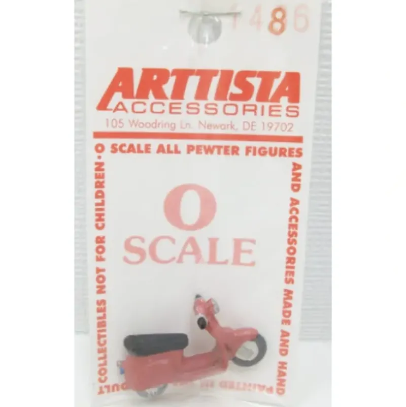 Trains|Arttista 1486 O Scale Pewter Scooter - Model Train Junction: Quality Parts and Art Supplies