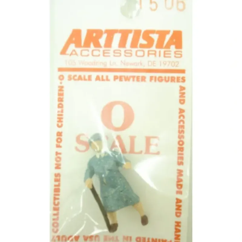 Trains|Arttista 1506 Old Woman with Cane Walking Up - Model Train Junction: Quality Parts and Art Supplies