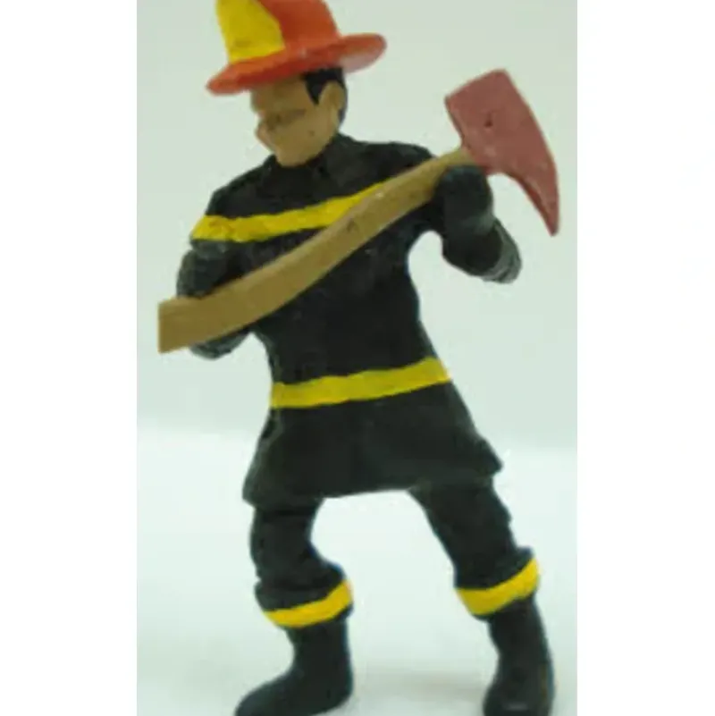 Trains|Arttista 1317 Pewter Firefighter with Axe Pewter Figure - Model Train Junction: Quality Parts and Art Supplies