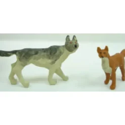 Trains|Arttista 1350 Pewter Fox and Wolf Pewter Figures - Model Train Junction: Quality Parts and Art Supplies