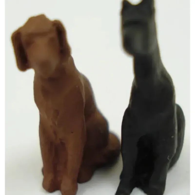 Trains|Arttista 1132 Pewter Sitting Dogs Pewter Figures - Model Train Junction: Quality Parts and Art Supplies