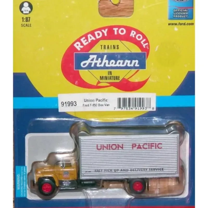 Trains|Athearn 91993 1:87 Scale Union Pacific Ford F-850 Box Van Truck - Model Train Junction: Quality Parts and Art Supplies