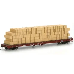 Trains|Athearn 81939 BNSF 60' Flat w/Lumber Load #1 - Model Train Junction: Quality Parts and Art Supplies