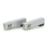 Trains|Athearn 28001 DC Trucking 40' Exterior Post Z-Van Trailer Set #2 (Set of 2) - Model Train Junction: Quality Parts and Art Supplies