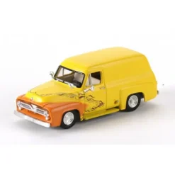 Trains|Athearn 26495 HO 1955 Ford F-100 Panel Truck, Yellow/Flames - Model Train Junction: Quality Parts and Art Supplies