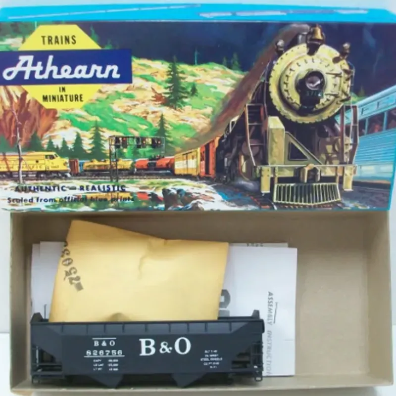 Trains|Athearn 1227 HO Baltimore & Ohio 34' Twin Hopper Kit - Model Train Junction: Quality Parts and Art Supplies