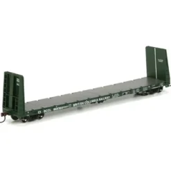 Trains|Athearn 88126 HO Brtitish Columbia Railway 60' Bulkhead Flat # 866384 - Model Train Junction: Quality Parts and Art Supplies