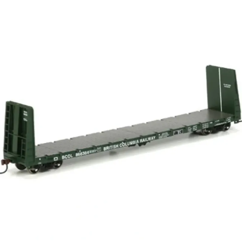 Trains|Athearn 88126 HO Brtitish Columbia Railway 60' Bulkhead Flat # 866384 - Model Train Junction: Quality Parts and Art Supplies