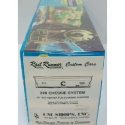Trains|Athearn 228 HO Chessie System 55' ACF Center-Flo Covered Hopper (3) - Model Train Junction: Quality Parts and Art Supplies