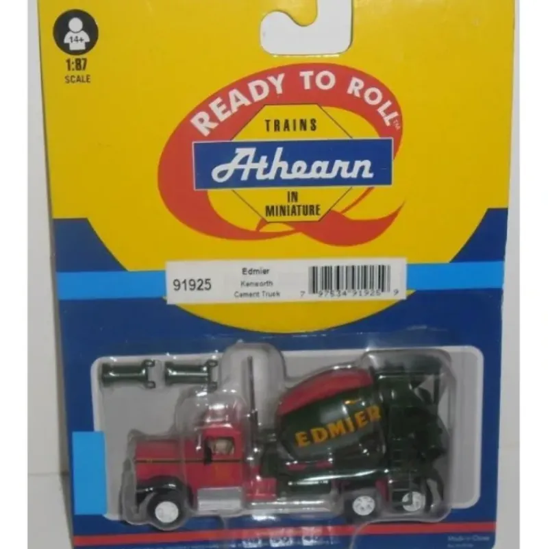 Trains|Athearn 91925 HO Edmier Kenworth Cement Truck Mixer Ready To Roll - Model Train Junction: Quality Parts and Art Supplies