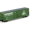 Trains|Athearn 69036 HO Evergreen Freight Car Corp. 50' PC&F Plug Door Box Car #3734 - Model Train Junction: Quality Parts and Art Supplies