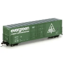 Trains|Athearn 69035 HO Evergreen Freight Car Corp. 50' PC&F Plug Door Box Car #3025 - Model Train Junction: Quality Parts and Art Supplies