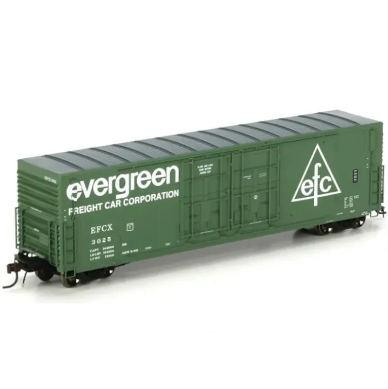 Trains|Athearn 69035 HO Evergreen Freight Car Corp. 50' PC&F Plug Door Box Car #3025 - Model Train Junction: Quality Parts and Art Supplies