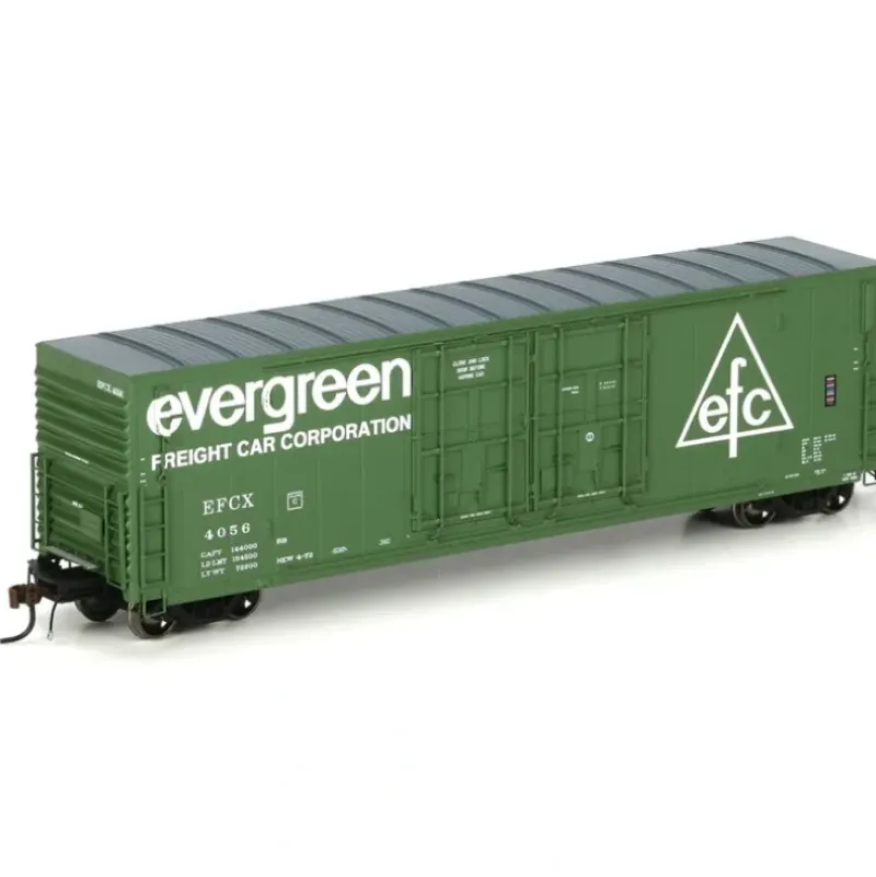 Trains|Athearn 69038 HO Evergreen Freight Car Corp. 50' PC&F Plug Door Box Car #405 - Model Train Junction: Quality Parts and Art Supplies