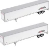 Trains|Athearn 28415 HO Fleetline Advantage 53' Wabash Duraplate Trailers #1(Set of 2) - Model Train Junction: Quality Parts and Art Supplies