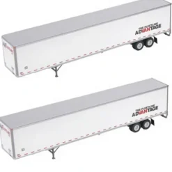 Trains|Athearn 28415 HO Fleetline Advantage 53' Wabash Duraplate Trailers #1(Set of 2) - Model Train Junction: Quality Parts and Art Supplies