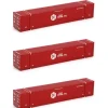 Trains|Athearn 28970 HO Hub Group/Red 53' Jindo Containers - RTR (Set of 3) - Model Train Junction: Quality Parts and Art Supplies
