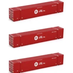 Trains|Athearn 28970 HO Hub Group/Red 53' Jindo Containers - RTR (Set of 3) - Model Train Junction: Quality Parts and Art Supplies