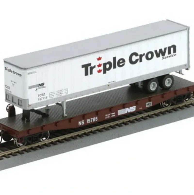 Trains|Athearn 92076 HO Norfolk Southern 50' Flatcar w/ Triple Crown Trailer - Model Train Junction: Quality Parts and Art Supplies