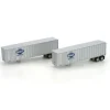 Trains|Athearn 28009 HO Overnite 40' Exterior Post Z-Van Trailer Set # 2 (Set of 2) - Model Train Junction: Quality Parts and Art Supplies