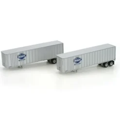 Trains|Athearn 28009 HO Overnite 40' Exterior Post Z-Van Trailer Set # 2 (Set of 2) - Model Train Junction: Quality Parts and Art Supplies