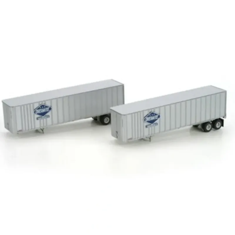 Trains|Athearn 28009 HO Overnite 40' Exterior Post Z-Van Trailer Set # 2 (Set of 2) - Model Train Junction: Quality Parts and Art Supplies