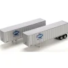 Trains|Athearn 28008 HO Overnite 40' Exterior Post Z-Van Trailer Set # 1 (Set of 2) - Model Train Junction: Quality Parts and Art Supplies