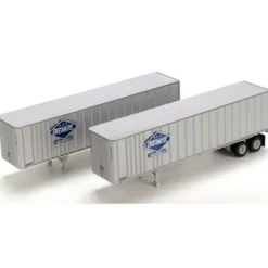 Trains|Athearn 28008 HO Overnite 40' Exterior Post Z-Van Trailer Set # 1 (Set of 2) - Model Train Junction: Quality Parts and Art Supplies