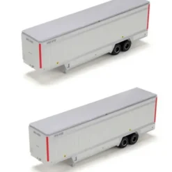 Trains|Athearn 27956 HO Red/Vertical UPSZ 40' Pacel Trailer Ready To Roll (Pack of 2) - Model Train Junction: Quality Parts and Art Supplies