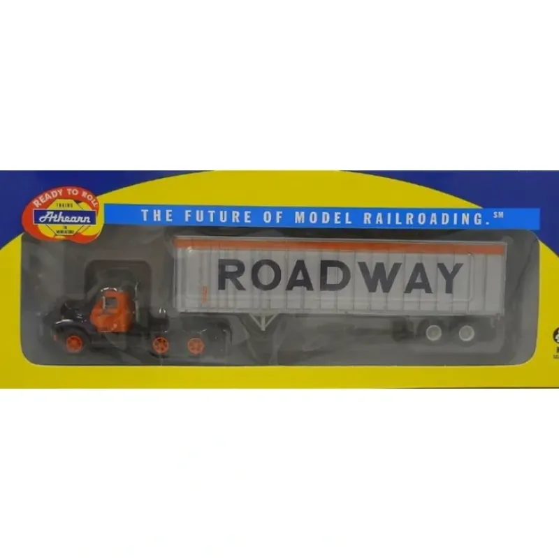 Trains|Athearn 28015 HO Roadway Mack B W/40' Exterior Post Trailer - Model Train Junction: Quality Parts and Art Supplies