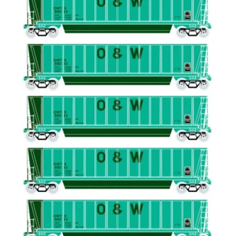 Trains|Athearn 94932 HO RTR Bathtub Gondola w/Load, O&W #6 (5) - Model Train Junction: Quality Parts and Art Supplies