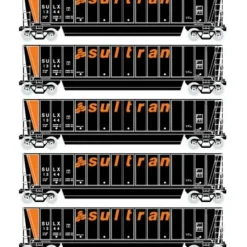 Trains|Athearn 94936 HO RTR Bathtub Gondola w/Load, UFIX #3 (5) - Model Train Junction: Quality Parts and Art Supplies