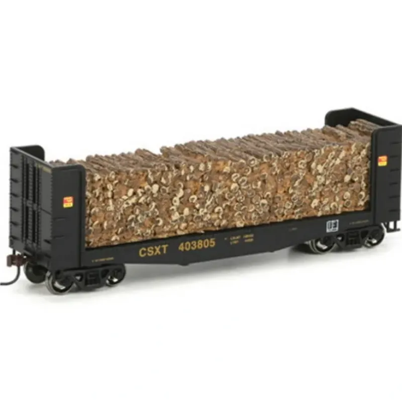 Trains|Athearn 91455 HO RTR Pulpwood Flat w/Load, CSX #1 - Model Train Junction: Quality Parts and Art Supplies