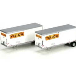 Trains|Athearn 29155 HO RTR Yellow 28'' Wedge Trailers (2) - Model Train Junction: Quality Parts and Art Supplies