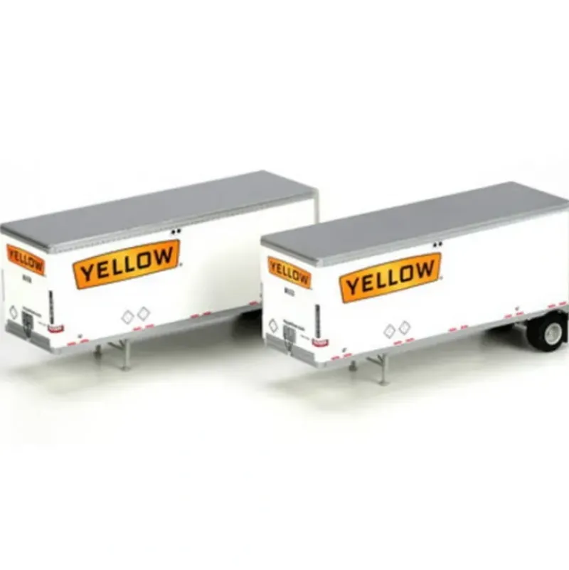 Trains|Athearn 29155 HO RTR Yellow 28'' Wedge Trailers (2) - Model Train Junction: Quality Parts and Art Supplies