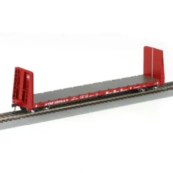 Trains|Athearn 88102 HO Santa Fe 60' Bulkhead Flatcar # 95764 - Model Train Junction: Quality Parts and Art Supplies