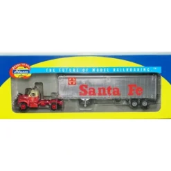 Trains|Athearn 93192 HO Santa Fe Mack B Tractor W/40'' Trailer Plated Ready To Roll - Model Train Junction: Quality Parts and Art Supplies