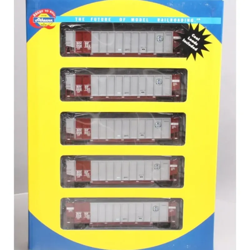 Trains|Athearn 93037 HO Scale BNSF BethGon Coalporter 5-Pack NIB - Model Train Junction: Quality Parts and Art Supplies