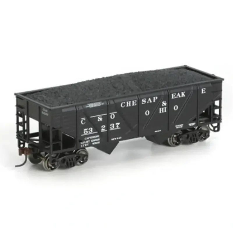 Trains|Athearn 70791 HO Scale C&O 34' Ribbed Hopper w/Coal Load #53237 - Model Train Junction: Quality Parts and Art Supplies
