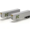 Trains|Athearn 28000 HO Scale DC 40' Exterior Post Trailer Set #1 (Set of 2) - Model Train Junction: Quality Parts and Art Supplies