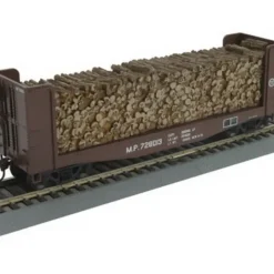 Trains|Athearn 91471 HO Scale Missouri Pacific Pulpwood Flat w/Load #728013 - Model Train Junction: Quality Parts and Art Supplies