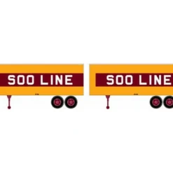Trains|Athearn 92492 HO Scale Soo Line 2-25" Trailors - Model Train Junction: Quality Parts and Art Supplies