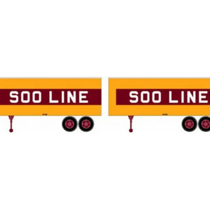 Trains|Athearn 92492 HO Scale Soo Line 2-25" Trailors - Model Train Junction: Quality Parts and Art Supplies