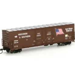 Trains|Athearn 96923 HO Scale WSOR/Bless America RTR 50' Double Door Plug Boxbar - Model Train Junction: Quality Parts and Art Supplies