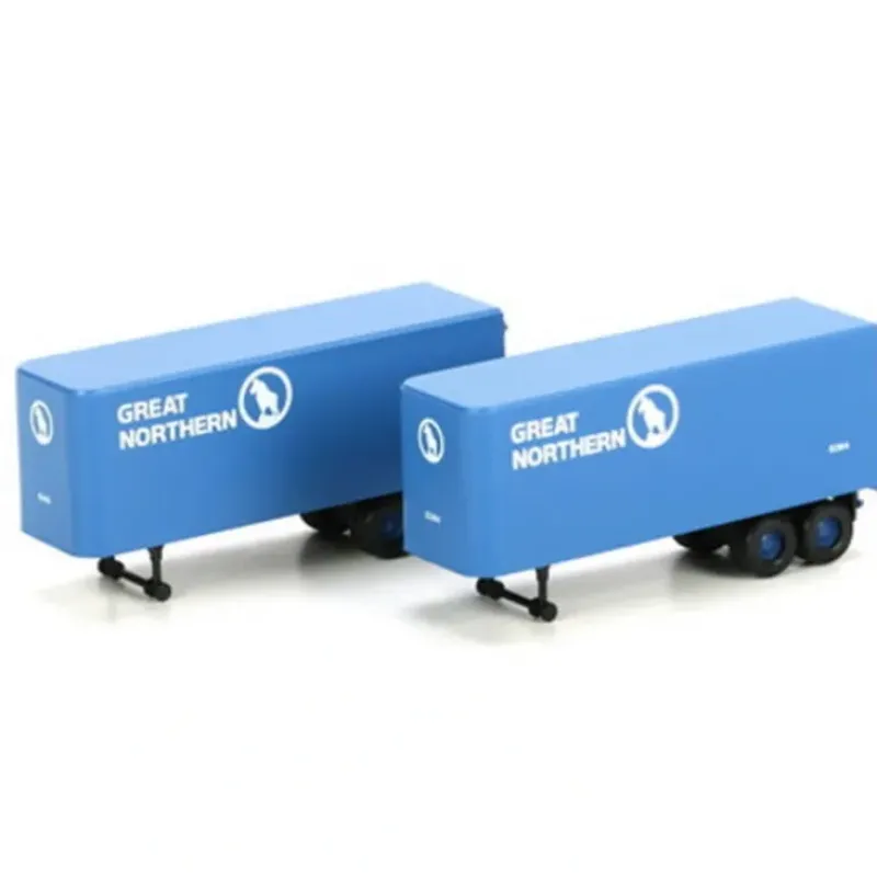 Trains|Athearn 92489 HO Sky Blue Great Northern 25' Trailers RTR (Pack of 2) - Model Train Junction: Quality Parts and Art Supplies