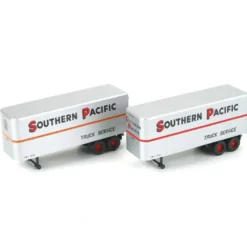 Trains|Athearn 92487 HO Southern Pacific 25' Trailers (Set of 2) - Model Train Junction: Quality Parts and Art Supplies